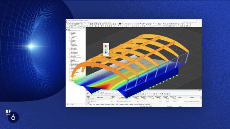 Die Statik-software REFM 6 von Dlubal unterstützt bei der Berechnung von Verformungen und anderen Belastungen eines Baukörpers - Bild: Dlubal Software
