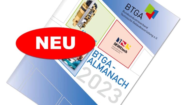 Der Bundesindustrieverband Technische Gebäudeausrüstung BTGA hat die 23. Ausgabe seines Almanachs veröffentlicht - Bild: BTGA