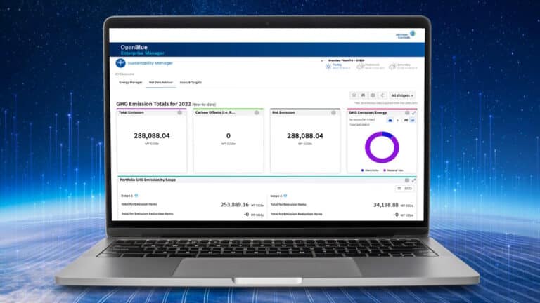 Der OpenBlue Net Zero Advisor von Johnson Controls hilft Unternehmen, ihren CO2-Fußabdruck zu bewerten - Bild: Johnson Controls