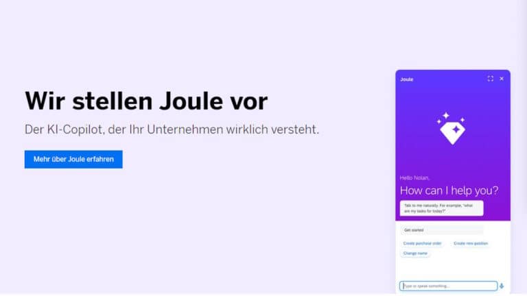 SAP hat seine generative KI Joule vorgestellt - Bild: SAP