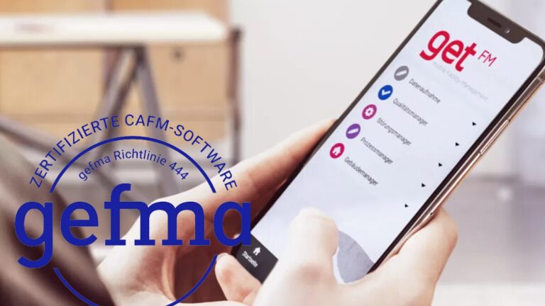 Die CAFM-Software getFM der Facility Consultants ist erneut nach GEFMA 444 zertifiziert worden - Bild: Facility Consultants, gefma; Montage: CAFM-News