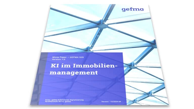 Das neue gefma White Paper 929 ist als KI-Kompass und Leitfaden für die Immobilienbranche gedacht - Bild: gefma; Bearbeitung: CAFM-News