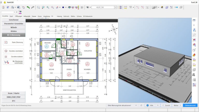 Hottgenroth stellt mit Hott-KI eine Software vor, die aus Grundrissen automatisch 3D-Modelle erstellt - Bild: Hottgenroth Software