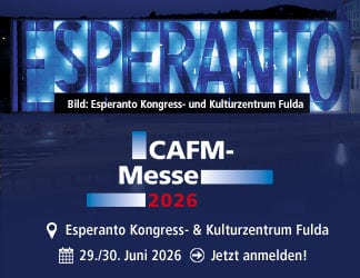 Am 29./30. Juni 2026 findet die 5. CAFM-MESSE & KONGRESS 2025 im Esperanto Kongress & Kulturzentrum in Fulda statt.