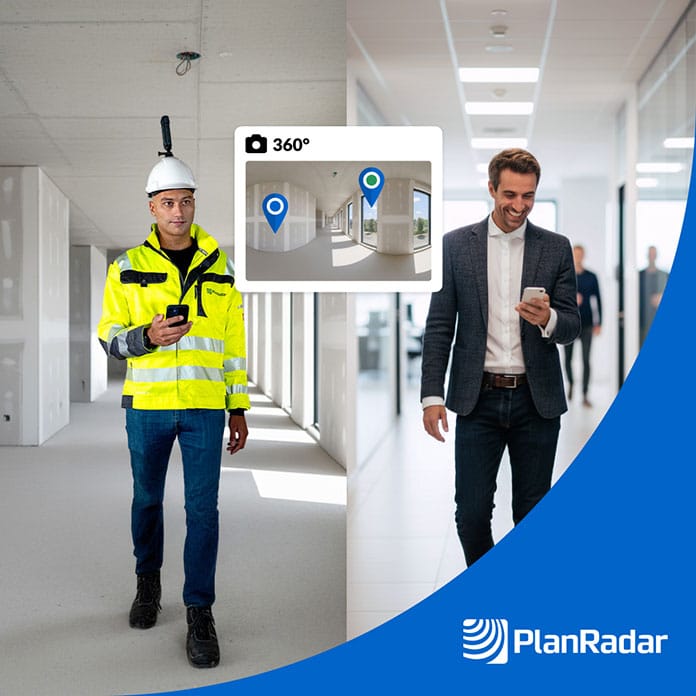 Facility Manager nutzen PlanRadar und 360°-Gebäudedokumentation, um Baustellen und Bestandsgebäude digital zu erfassen und zentral zu verwalten.