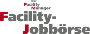 Logo for Facility-Jobbörse, a German facility management job board, with red accent letters F and J.